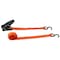 Prosource Tie-Down, 1 in W, 13 ft L, Polyester Webbing, Metal Ratchet, Orange, 300 lb, S-Hook End Fitting FH64070 - alternate 1