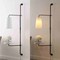 Jonathan Y Andre 11.5" 1-Light Contemporary Industrial Iron Plug-In w/Adjustable White Marble Table LED Sconce,  JYL1304A - alternate 3