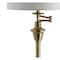 Jonathan Y Cora 60" Modern Metal LED Floor Lamp with Integrated Glass Side Table and Swing Arm, Brass/Clear JYL3055A - alternate 2