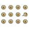 Homeroots Set of Twelve Green And White Floral Ceramic Drawer Pull Knobs, 12PK 358089 - alternate 4