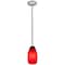 Access Lighting Champagne, Pendant, Brushed Steel Finish, Red Glass 28012-1R-BS/RED - alternate 2