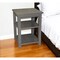 Homeroots 28" Gray Solid Wood Nightstand 548320 - alternate 4