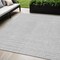 Homeroots 8' X 10' Silver And Ivory Geometric Washable Indoor Outdoor Area Rug 596971 - alternate 1