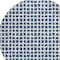 Homeroots 8' Navy Blue And Ivory Round Geometric Washable Indoor Outdoor Area Rug 583308 - alternate 3