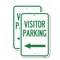 Signmission Reserved Parking Sign Visitor Parking Arrow Pointing L, 12'' X 18'', Heavy Gauge Aluminum, 2PK A-1218-2PACK-23024 - alternate 1