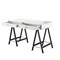 Homeroots 47" White and Black Writing Desk With Two Drawers 543802 - alternate 4
