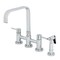 Kingston Brass Bridge Kitchen Faucet with Brass Sprayer, Polished Chrome KS8251DLBS - alternate 1