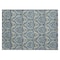 Homeroots 2' X 3' Blue and Cream Damask Washable Non Skid Indoor Outdoor Area Rug 563862 - alternate 2