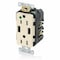 Leviton H.G. Duplex Recept W/USB, Lt Alm, 15 Amp T5632-HGT - alternate 1