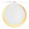 Smarty Had A Party 7.5" White with Gold Moonlight Round Disposable Plastic Appetizer/Salad Plates (120 Plates), 120PK 967WHG-CASE - alternate 3