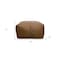Homeroots 22" Brown Genuine Leather Pouf Ottoman 605990 - alternate 3