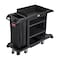 Rubbermaid Commercial Housekeeping Cart, Plastic Frame, Black 2202581 - alternate 1