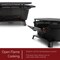 Megachef Oval Cast Iron Portable Hibachi Grill for Outdoor Use and Camping in Black 750124345M - alternate 2