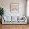 Homeroots 124in Gray Fabric Wood Sofa 641065 - alternate 5