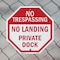 Signmission No Trespassing No Landing Private D, 10 inch X 10 inch, Aluminum Metal Signs, 2PK OC-A-2PACK-10-95 - alternate 3