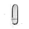 Homeroots 19" Black And Clear Glass Bottle Metal And Mirrored Glass Oval Wall Vase 608652 - alternate 2