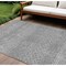 Homeroots 10' X 14' Gray And Silver Chevron Washable Indoor Outdoor Area Rug 612267 - alternate 1