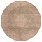 Homeroots 8' Brown And Beige Round Medallion Washable Indoor Outdoor Area Rug 616450 - alternate 3
