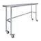 Amgood 18in D x 72in L Stainless Steel Open Base Table, 3in Casters AMG WT-1872-RCB-WHEELS-Z - alternate 1