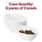 Smarty Had A Party 2 qt. White Oval Plastic Serving Bowls (24 Bowls), 24PK 6912-CASE - alternate 2