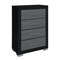 Homeroots 31" Black And Gray Wood Four Drawer Dresser 643686 - alternate 3