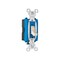 Pass & Seymour Switch, Blue/Ivory, 15 A, 1-Poles, 120/277 VAC, Side Wire Terminal CS15AC1ICC8 - alternate 2