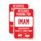 Signmission Reserved Parking for Imam Unauthorized Vehicles Towed A, 18'' X 24'', Heavy Gauge Aluminum, 2PK A-1824-2PACK-23096 - alternate 1