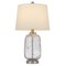 Homeroots 24" Nickel Metal Cylinder Table Lamp With White Empire Shade 524732 - alternate 2