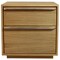 Homeroots 24" Natural Solid and Manufactured Wood Two Drawer Nightstand 555396 - alternate 1