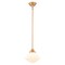Vaxcel Huntley Mini Pendant Light, Natural Brass, White Schoolhouse Glass, 10-In. Wide P0464 - alternate 1