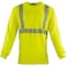 Ironwear Class 2 Hi Vis Long Sleeve Flame Resistant T-Shirt w/ Segmented Reflective Tape, Lime, 5X-Large 1210FR-L-TP-5XL - alternate 1