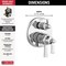 Delta 2-Handle Monitor 17T Series Valve Trim With 3 Setting Diverter T27T856 - alternate 2