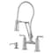 Brizo Rook: Articulating Bridge Faucet with Finished Hose 62174LF-PC - alternate 2