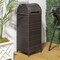 Happimess Darla 31.39-Gallon All-Weather Wicker/Metal Swing Top Hideaway Outdoor Trash Can, Brown HPM1202A - alternate 1