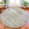 Homeroots 8' Silver And Gray Round Floral Washable Indoor Outdoor Area Rug 631025 - alternate 2