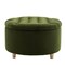 Niche Knight 28 in Large Round Pintucked Storage Ottoman with Lift off lid - Emerald Green N6270EG - alternate 1