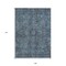 Homeroots 9' X 12' Navy and Black Oriental Washable Non Skid Indoor Outdoor Area Rug 563833 - alternate 2