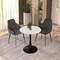 Leisuremod Bristol Modern Round Dining Table with MDF Wood Top and Steel Pedestal Base BTBL-24WS - alternate 3