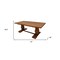 Homeroots 81" Brown Solid Wood Trestle Base Dining Table 544743 - alternate 3