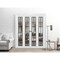 Sartodoors Sliding Closet Double Bi-fold Doors, Lucia 2366 White Silk with Clear Glass and Aluminum Strips, S LUCIA2366DBF-WS-96 x 96 (4* 24x96) - alternate 2
