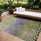 Homeroots 5' X 8' Green Purple And Black Abstract Washable Indoor Outdoor Area Rug 603090 - alternate 1