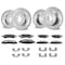 Vevor Drilled Slotted Front Rear Brake Rotors Pads Kit for Chevy Silverado GMC 55097/55133 - alternate 1