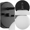Jonathan Y Louis Parisian Globe 5.75" 1-Light Metal/Frosted Glass Modern Contemporary LED Vanity Light, Black JYL3534B - alternate 2
