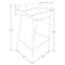 Leisuremod Servos Barstool with Upholstered Faux Leather Seat and Powder Coated Iron Frame, Bordeaux, 2PK SSBL-18BOR2 - alternate 3