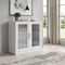 Homeroots 31in White Wood Accent Cabinet With Two Doors 691105 - alternate 2
