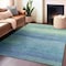 Homeroots 5' X 8' Turquoise Striped Washable Indoor Outdoor Area Rug 608152 - alternate 3