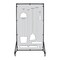 5S Supplies Housekeeping Shadow Board Broom Station V2, Gray / White Shadows, Kit, No Text HSB-V2-GRAY/WHITE-KIT-NO TEXT - alternate 1