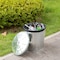 Gardenised 12 gal Round Outdoor Can, Silver, Galvanized Steel, 16 in QI004752 - alternate 2