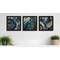 Homeroots Set Of Three Deep Blue 1 Black Framed Print Wall Art, 3PK 408074 - alternate 3