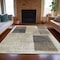 Homeroots 9' X 12' Ivory And Black Geometric Washable Indoor Outdoor Area Rug 631937 - alternate 4
